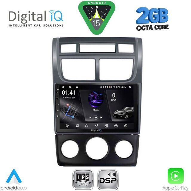 DIGITAL IQ RSF 4324BL_CPA (A/C+CLIMA) (9inc) MULTIMEDIA TABLET for KIA SPORTAGE mod. 2004-2010