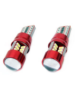 Amio – LED CANBUS T10 W5W 12V W2.1x9.5d 5600K 27xSMD 3014HP Καρφωτό Λευκό για Φώτα Θέσης & Εσωτερικού Αυτοκινήτου – 2 Τεμ. (01446/AM)
