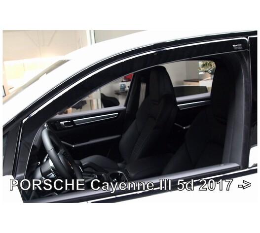 ΑΝΕΜΟΘΡΑΥΣΤΕΣ ΓΙΑ PORSCHE CAYENNE 5D 2017+  ΖΕΥΓΑΡΙ ΑΠΟ ΕΥΚΑΜΠΤΟ ΦΙΜΕ ΠΛΑΣΤΙΚΟ HEKO - 2 ΤΕΜ.