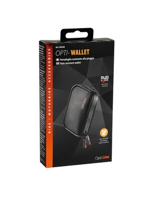 Θήκη Πορτοφόλι Wallet της σειράς Optiline Universal Εφαρμογής με διαστάσεις 120 x 80 x 20 mm, συμβατή με Βάσεις Στήριξης Κινητού Optiline για Μηχανή με σύστημα Duolock