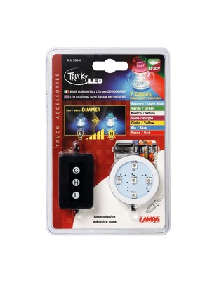 ΒΑΣΗ ΦΩΤΙΖΟΜΕΝΗ ΑΡΩΜΑΤΙΚΟΥ TRUCKY 12/24V ΜΕ DIMMER - 7 ΧΡΩΜΑΤΑ (ΦΙΣ ΑΝΑΠΤΗΡΑ/ΚΑΛΩΔΙΟ 150 cm)