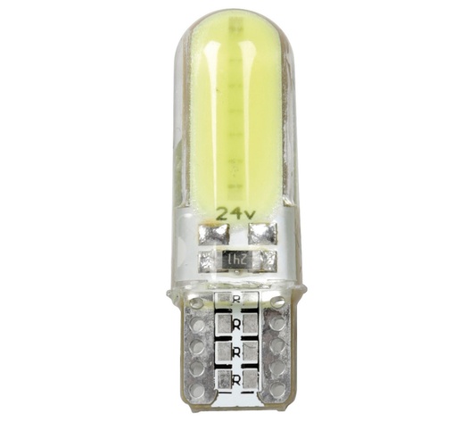 T10 W5W 24-30V W2,1x9,5d MEGA-LED COB 2SMDx12chips 150lm ΛΕΥΚΟ 20ΤΕΜ.