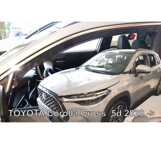 ΑΝΕΜΟΘΡΑΥΣΤΕΣ ΓΙΑ TOYOTA COROLLA CROSS 5D 2020+  ΖΕΥΓΑΡΙ ΑΠΟ ΕΥΚΑΜΠΤΟ ΦΙΜΕ ΠΛΑΣΤΙΚΟ HEKO - 2 ΤΕΜ.