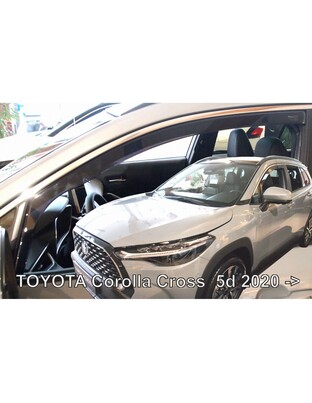 ΑΝΕΜΟΘΡΑΥΣΤΕΣ ΓΙΑ TOYOTA COROLLA CROSS 5D 2020+  ΖΕΥΓΑΡΙ ΑΠΟ ΕΥΚΑΜΠΤΟ ΦΙΜΕ ΠΛΑΣΤΙΚΟ HEKO - 2 ΤΕΜ.