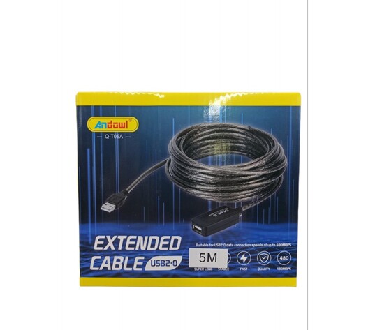ΕΠΕΚΤΑΣΗ ΚΑΛΩΔΙΟΥ USB 2.0 5m ANDOWL Q-T05A