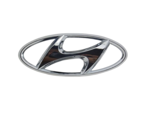 Σήμα πλαστικό αυτοκόλλητο με clips 10x5cm - Hyundai