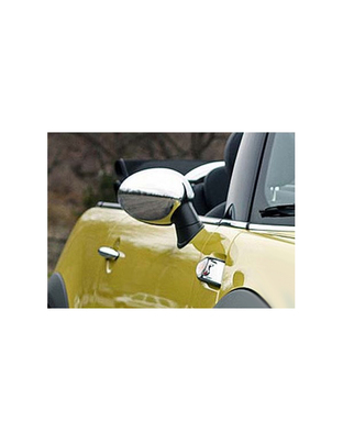 ΚΑΠΑΚΙΑ ΚΑΘΡΕΠΤΩΝ ΓΙΑ MINI CLUBMAN HB 3D R55 2007-2014 / COOPER R56 / R57 / R58 / R59 / COUNTRYMAN ΧΡΩΜΙΟ 2ΤΕΜ ΜΕΤΑΛΛΙΚΑ