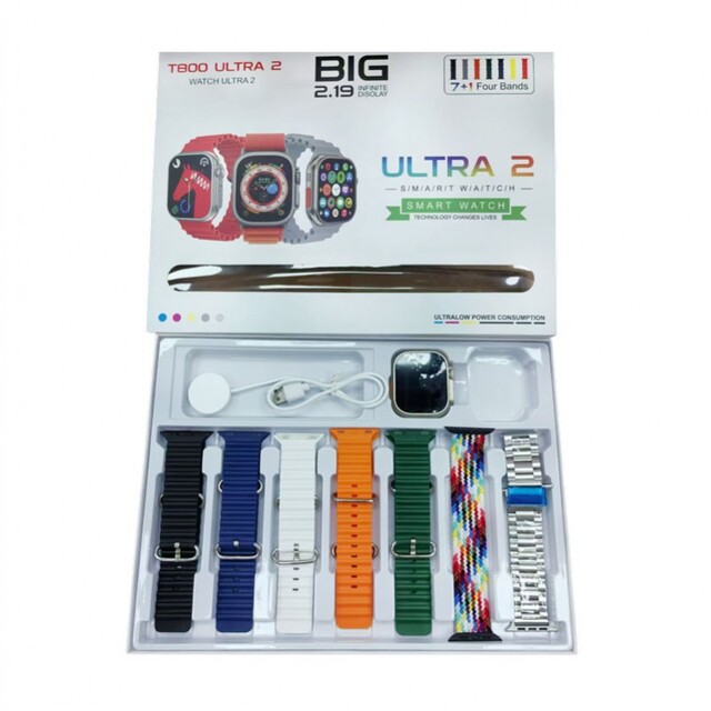 SMARTWATCH T800 ULTRA 2 2.19 ΜΕ 7 ΛΟΥΡΑΚΙΑ HL-04742