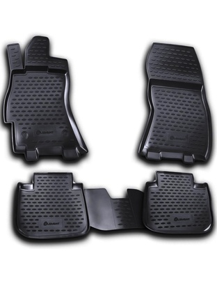 ΠΑΤΑΚΙΑ ΣΕ ΣΚΑΦΗ TPE ΛΑΣΤΙΧΟ ΓΙΑ SUBARU LEGACY 4D 04/2010-2015  ΣΕ ΜΑΥΡΟ ΧΡΩΜΑ NOVLINE - 4 ΤΕΜ.