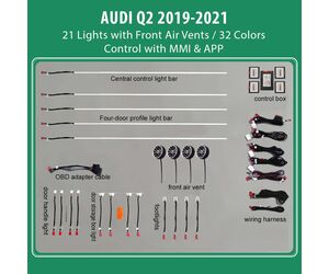 DIQ AMBIENT AUDI Q2 mod. 2017-2025 (Digital iQ Ambient Light for Audi Q2 mod. 2017-2025 with 21 Lights)