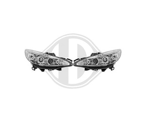 ΦΑΝΑΡΙΑ ΜΠΡΟΣΤΙΝΑ ΓΙΑ PEUGEOT 207 3D/5D 2006-2009 ANGELEYES CHROME DIEDERICHS - 2 ΤΕΜ.