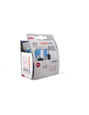 H8 12V 35W PGJ19-1 POWERTEC ULTRA WHITE 2ΤΕΜ. M-TECH