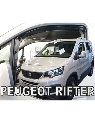 ΑΝΕΜΟΘΡΑΥΣΤΕΣ ΓΙΑ PEUGEOT PARTNER III 2D / PEUGEOT RIFTER 4D/5D / CITROEN BERLINGO III 4D/5D / OPEL COMBO E 4D/5D LOV 2018+/TOYOTA PROACE CITY 2018+ ΖΕΥΓΑΡΙ ΑΠΟ ΕΥΚΑΜΠΤΟ ΦΙΜΕ ΠΛΑΣΤΙΚΟ HEKO - 2 ΤΕΜ.