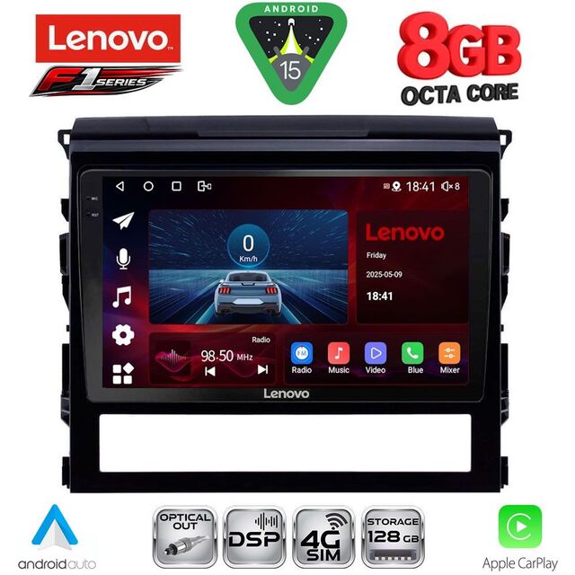 LENOVO SSR 10725_CPA (9inc) MULTIMEDIA TABLET for TOYOTA LANDCRUISER mod. 2016-2019