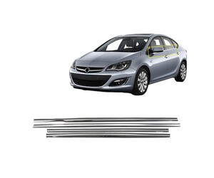 TRIM  ΠΑΡΑΘΥΡΩΝ ΑΥΤΟΚΟΛΛΗΤΑ ΧΡΩΜΙΟΥ 4ΤΕΜ. ΓΙΑ OPEL ASTRA J 4D 2012+