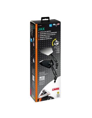 ΚΑΘΡΕΠΤΕΣ ΜΟΤΟ JAX M10x1,25 ΜΑΥΡΟΙ 2 ΤΕΜ.