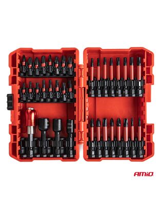 Amio – Σετ Καρυδάκια & Μύτες Καστάνιας 25/50mm Heavy Duty σε Βαλιτσάκι για Σταθερή Τοποθέτηση Εργαλείου & Καθημερινή Χρήση – 36 Τεμ. (04782/AM)