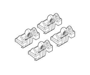 ΑΚΡΑ ΓΙΑ ΜΠΑΡΕΣ NORDRIVE ΓΙΑ TOYOTA COROLLA VERSO(NO RAILING) 04/04-05/09 KIT