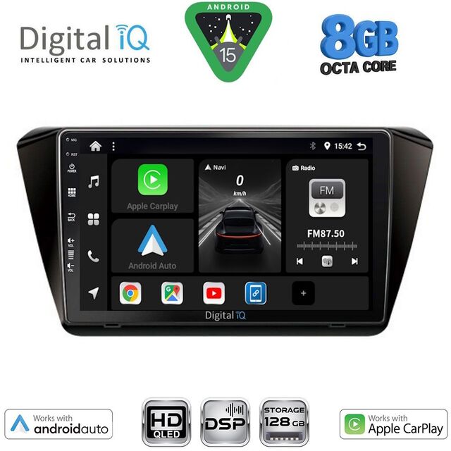 DIGITAL IQ BXF 18605_CPAA (10inc) MULTIMEDIA TABLET for SKODA SUPERB mod. 2015-2023