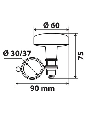 ΤΕΜΠΕΛΗΣ ΤΙΜΟΝΙΟΥ SPINNY RING 60mm ΓΙΑ ΤΙΜΟΝΙΑ 30-37mm (ΜΑΥΡΟ/ΚΟΚΚΙΝΗ ΡΙΓΑ)