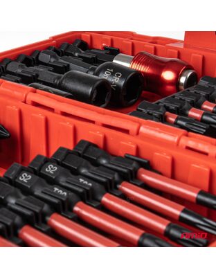 Amio – Σετ Καρυδάκια & Μύτες Καστάνιας 25/50mm Heavy Duty σε Βαλιτσάκι για Σταθερή Τοποθέτηση Εργαλείου & Καθημερινή Χρήση – 36 Τεμ. (04782/AM)