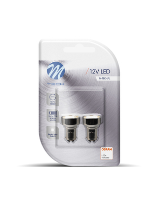 P21/5W 12V BAY15d 19xSMD2835 LED OSRAM ΛΕΥΚΟ BLISTER 2ΤΕΜ. M-TECH