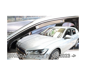 ΑΝΕΜΟΘΡΑΥΣΤΕΣ ΓΙΑ SKODA SUPERB 5D SW 2023+ ΣΕΤ ΑΥΤΟΚΙΝΗΤΟΥ ΑΠΟ ΕΥΚΑΜΠΤΟ ΦΙΜΕ ΠΛΑΣΤΙΚΟ HEKO - 4 ΤΕΜ.