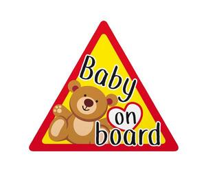 BABY ON BOARD ΕΝΔΕΙΞΗ ΣΤΑΤΙΚΟ 128x112mm