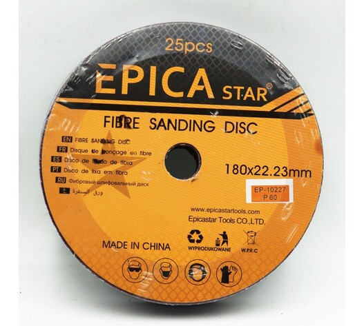 ΔΙΣΚΟΣ ΓΥΑΛΟΧΑΡΤΟ Ρ60 180*22.23mm EPICA STAR TO-EP-10227