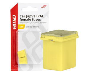 Amio - ΑΣΦΑΛΕΙΕΣ JapVal PAL ΜICRO 14mm ΘΗΛΥΚΕΣ 60A ΣΕ ΚΙΤΡΙΝΟ ΧΡΩΜΑ - 2 Τεμ. (03456/AM)