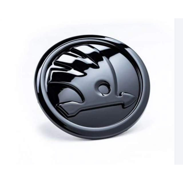 Σήμα 80mm μαύρο γυαλιστερό - Skoda