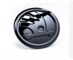 Σήμα 80mm μαύρο γυαλιστερό - Skoda