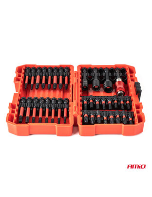 Amio – Σετ Καρυδάκια & Μύτες Καστάνιας 25/50mm Heavy Duty σε Βαλιτσάκι για Σταθερή Τοποθέτηση Εργαλείου & Καθημερινή Χρήση – 36 Τεμ. (04782/AM)