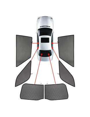 CarShades - ΚΟΥΡΤΙΝΑΚΙΑ  CAR SHADES ΓΙΑ VW TOUAREG 5D 2003-2010 - 6 ΤΕΜ. (PVC.VW-TOUA-5-A)