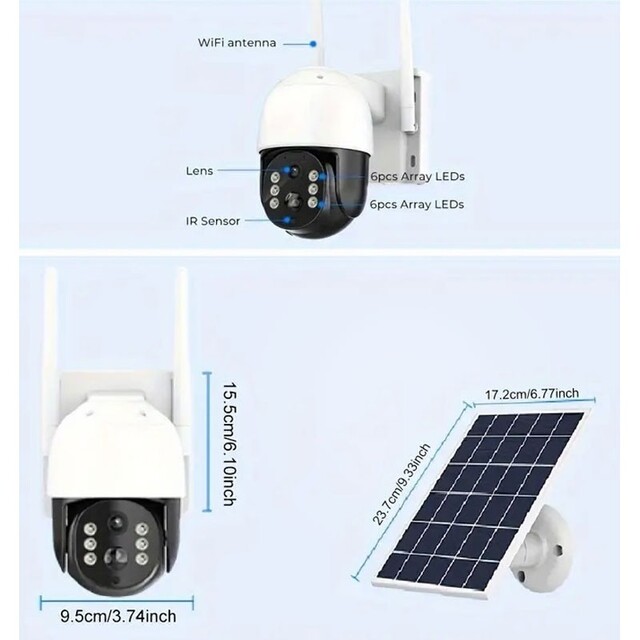 ΚΑΜΕΡΑ ΑΣΦΑΛΕΙΑΣ ΜΕ ΗΛΙΑΚΟ ΠΑΝΕΛ 4G XY-04164