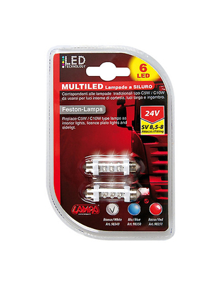 ΛΑΜΠΑΚΙ ΠΛΑΦΟΝΙΕΡΑΣ 24V 6 LED (SV8,5-8)