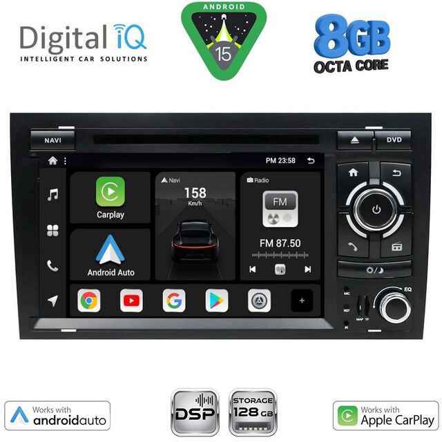 DIGITAL IQ BXF 750_CPAA (7'' DVD) MULTIMEDIA SYSTEM for AUDI A4 mod. 2002-2008