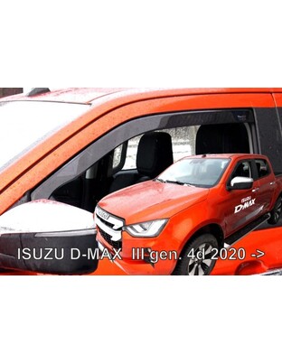 ΑΝΕΜΟΘΡΑΥΣΤΕΣ ΓΙΑ ISUZU D-MAX 2D/4D 2020+ ΖΕΥΓΑΡΙ ΑΠΟ ΕΥΚΑΜΠΤΟ ΦΙΜΕ ΠΛΑΣΤΙΚΟ HEKO - 2 ΤΕΜ.