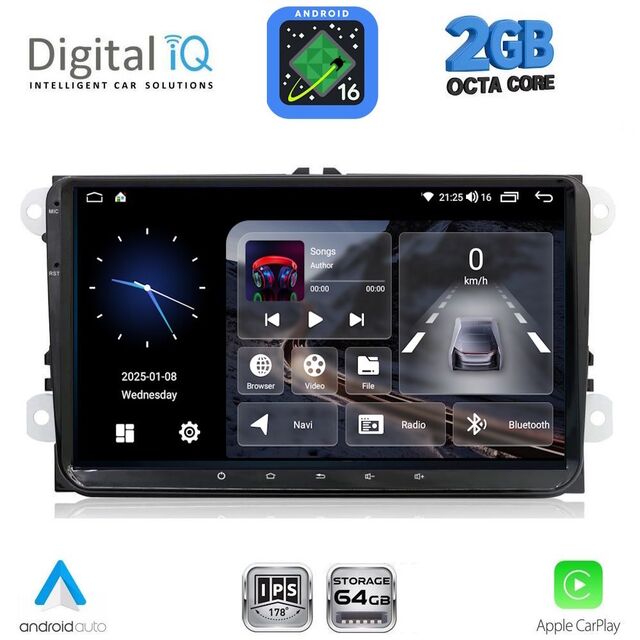 DIGITAL IQ BLE 380_CPA (9" DECK) MULTIMEDIA SYSTEM for VW - SKODA - SEAT mod. 2004-2014
