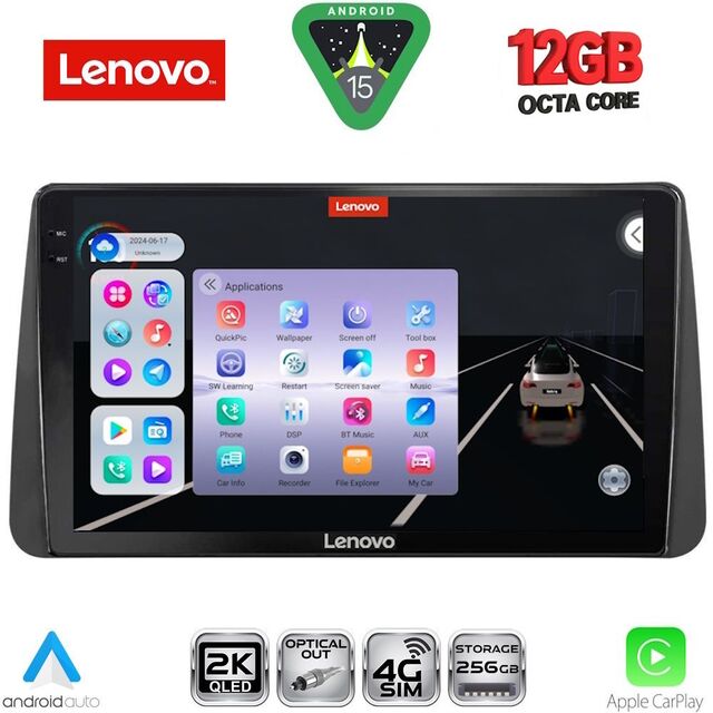 LENOVO SSZ 12149_CPA DASH (9inc) MULTIMEDIA TABLET for FIAT TIPO mod. 2018-2023