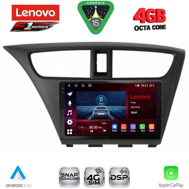 LENOVO SSQ 9190_CPA (9inc) MULTIMEDIA TABLET for HONDA CIVIC  mod. 2012-2016