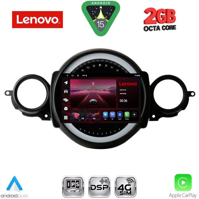 LENOVO LVF 5064_CPA (9inc) MULTIMEDIA TABLET for MINI COOPER (R56-R57) mod. 2006-2014 - CLUBMAN (R55) mod. 2007-2014