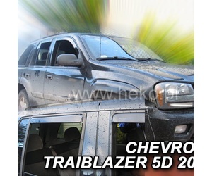 ΑΝΕΜΟΘΡΑΥΣΤΕΣ ΓΙΑ CHEVROLET TRAIBLAZER 5D 2002-2009R ΣΕΤ ΑΥΤΟΚΙΝΗΤΟΥ ΑΠΟ ΕΥΚΑΜΠΤΟ ΦΙΜΕ ΠΛΑΣΤΙΚΟ HEKO - 4 ΤΕΜ.