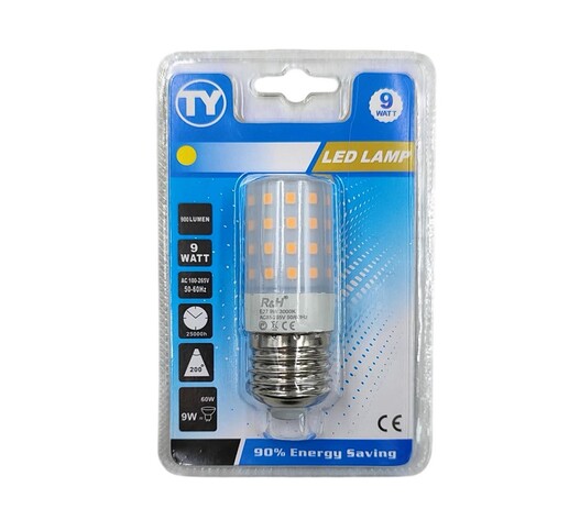 LED ΛΑΜΠΑ 9W ΚΙΤΡΙΝΟ ΦΩΣ 3000K RH-06042