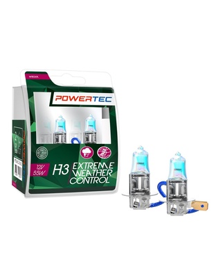 H3 12V 55W PK22s POWERTEC ΛΑΜΠΕΣ EXTREME WEATHER CONTROL M-TECH - 2 ΤΕΜ.