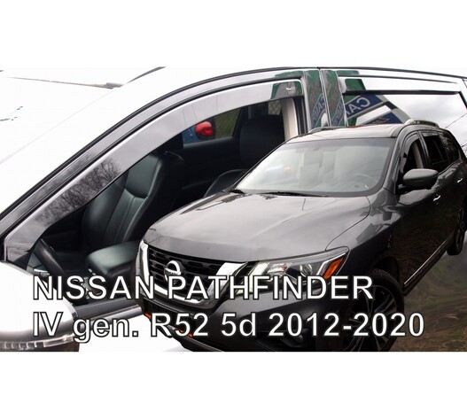 ΑΝΕΜΟΘΡΑΥΣΤΕΣ ΓΙΑ NISSAN PATHFINDER IV R52 5D 2012-2020 ΣΕΤ ΑΥΤΟΚΙΝΗΤΟΥ ΑΠΟ ΕΥΚΑΜΠΤΟ ΦΙΜΕ ΠΛΑΣΤΙΚΟ HEKO - 4 ΤΕΜ.