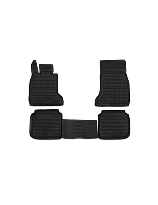 ΠΑΤΑΚΙΑ ΣΕ ΣΚΑΦΗ TPE ΛΑΣΤΙΧΟ ΓΙΑ BMW ΣΕΙΡΑ 7 F02 2008-2015  ΣΕ ΜΑΥΡΟ ΧΡΩΜΑ NOVLINE - 4 ΤΕΜ.