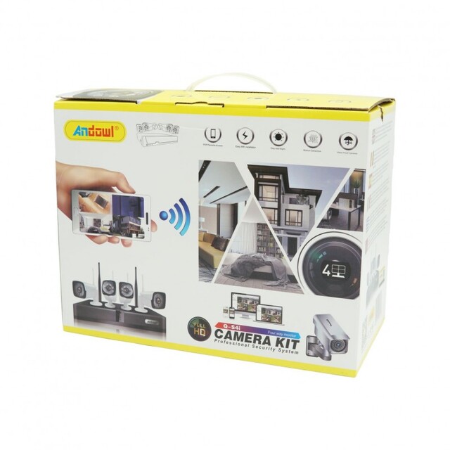 ΣΕΤ ΚΑΤΑΓΡΑΦΗΣ ΜΕ 4 ΚΑΜΕΡΕΣ CCTV CAMERA KIT ANDOWL Q-S4i