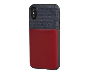 APPLE iPHONE X ΘΗΚΗ ΚΙΝΗΤΟΥ DUO POCKET ΜΠΛΕ-ΜΠΟΡΝΤΩ ΜΑΓΝΗΤΙΚΗ SILVER LINE