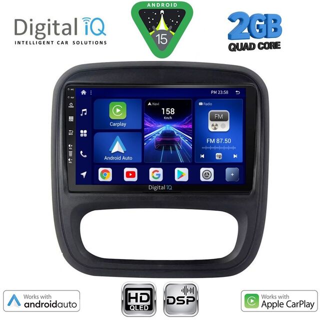 DIGITAL IQ BXC 3499_CPAA (9inc) MULTIMEDIA TABLET for OPEL VIVARO – RENAULT TRAFIC – FIAT TALENDO – NISSAN NV 300 mod. 2014-2020